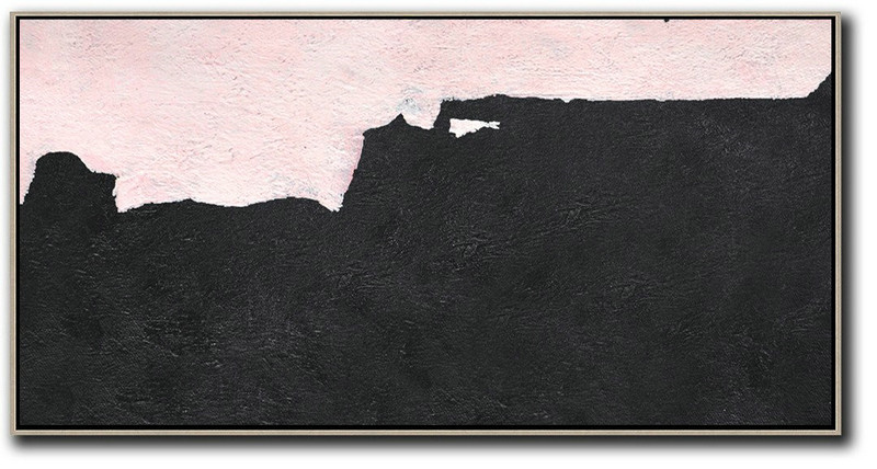 Large Abstract Art Handmade Painting,Hand-Painted Oversized Horizontal Minimal Art On Canvas,Canvas Artwork For Living Room